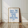 Does the process know we're trusting it? Art Print Funny Office Decor Desk Decor Home Office Wall Art Funny Quote Prints Cubicle Decor