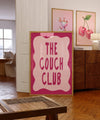The Couch Club Print Above Couch Wall Art Printable Cute Apartment Minimalist Wall Art Aesthetic Lazy Poster Girly Pink Wall Art