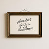 Please Don't Do Coke in the Bathroom Wall Print, Bathroom Wall Decor, Printable Wall art, Funny Bathroom Wall Art, Bathroom Sign, Horizontal