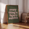 Everything is Figureoutable Trendy Quote Print Vintage Office Wall Art Inspirational Wall Art for Office Motivational Wall Art for Office