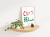 CIAO Print Ciao Wall art Retro Vintage Wall Poster Maximalist Italy Funky Art Bar Cart Art Italian Quote Wall Art Ciao Bella Prints Sign