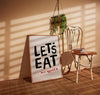 Let's eat Sign Bon Appetit Poster Kitchen Typography Print French Quote Poster Modern Kitchen Wall Art Maximalist Kitchen Printable Wall Art