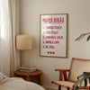 House Rules Print Cute Apartment Decor Housewarming Gifts Inspirational Wall Art Motivational Prints Positive Quote Print Mindfulness Poster