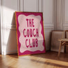 The Couch Club Print Above Couch Wall Art Printable Cute Apartment Minimalist Wall Art Aesthetic Lazy Poster Girly Pink Wall Art