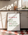 Chef was cute would eat here again Sage Green Kitchen Wall Art Eat Sign Cute Kitchen Decor Aesthetic Trendy Kitchen Print Cute Chef Poster