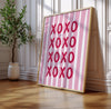 Xoxo prints Valentines day decor Valentines day printables wall art Preppy wall art Romantic wall art Pink red girly wall art for teen girls