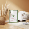 Trendy Playing Card Wall Art, So Glad You're Here Poster, Sage Green Pink Wall Art, Entryway Art Prints, Guest Room Decor, Welcoming Sign