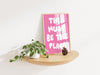 This Must Be The Place Print Cute Apartment Decor Pink Printable Entryway Art Print Gifts for Apartment Warming Housewarming Above Bed Decor