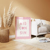 Madison Wisconsin Print: Girly Dorm Decor, Light Pink Preppy Coquette Wall Art (Digital Download)