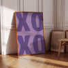 XOXO Purple Art Print: Romantic Girly Wall Decor (Digital Download)