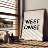 West Coast Wall Art Coastal Cowgirl Wall Art Minimal Text Poster Decor Coconut Girl Decor Summer Aesthetic Trendy Printable Black White Art