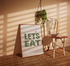 Let's Eat Sign Kitchen Typography Print Modern Kitchen Wall Art Printable Aesthetic Kitchen Decor Kitchen Wall Art Sage Green Kitchen Poster