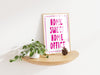 Home Sweet Home Office Print Preppy Aesthetic Home Office Quote Poster Cute Girly Office Wall Art Corporate Poster Pink Typography Wall Art