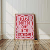Please Don't Do Coke in the Bathroom Prints Girly Pink Bathroom Wall Decor Printable Wall art Funny Bathroom Wall Art Retro Bathroom Sign