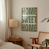 Home Sweet Home Print: Sage Green Boho Decor, Housewarming Gifts (Digital Download)