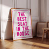 Funny toilet print Trendy pink funny bathroom prints, The best seat in the house sign Funny bathroom wall art printable Eclectic wall art