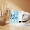 East Coast Beach House Print: Light Blue Coastal Typography, Summer Wall Art (Digital Download)
