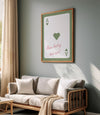 Trendy Ace of Hearts Wall Art Prints How Lucky Are We Poster Sage Green Wall Art Playing Card Poster Printable Retro Trendy Aesthetic Print