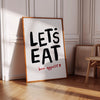 Let's eat Sign Bon Appetit Poster Kitchen Typography Print French Quote Poster Modern Kitchen Wall Art Maximalist Kitchen Printable Wall Art
