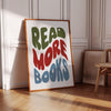 Read more books print Book Lovers Wall Art Cute apartment gifts for bookworms, Minimalist wall art Trendy Library decor Dorm room wall decor