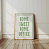 Home Sweet Home Office Print Preppy Aesthetic Home Office Quote Poster Cute Office Wall Art Corporate Poster Sage Green Typography Wall Art