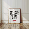 Hey MTV Welcome to My Crib Print: Y2K Retro 90s Nostalgia Art (Digital Download)