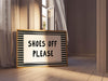 Shoes Off Please, Printable Wall Art, Shoes Off Signs For Mudroom, Entranceway, Minimal Retro Black White Wall Art (Digital Download)