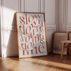 Slow Down You're Doing Fine Print Music Lyric Prints Encouraging Wall Art Positive Affirmation Wall Art Simple Maximalist Uplifting Poster