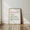 Chef was cute would eat here again Sage Green Kitchen Wall Art Eat Sign Cute Kitchen Decor Aesthetic Trendy Kitchen Print Cute Chef Poster