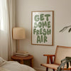 Fresh Air Print: Sage Green Bold Typography (Digital Download)
