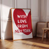 New York Wall Art NYC Poster New York Prints Art Typography Prints Minimalist Red Heart Print New York City Home Decor City Wall Art Print