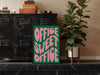 Office Sweet Office Print: Preppy Retro Typography Wall Art, Green Pink Printable (Digital Download)