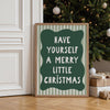 Merry Little Christmas Print, Trendy Holiday Decor, Coquette Green Wall Art (Digital Download)