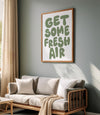 Fresh Air Print: Sage Green Bold Typography (Digital Download)