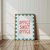 Office Sweet Office Print Preppy Aesthetic Retro Office Poster Cute Funny Home Office Wall Art Corporate Poster Quirky Typography Wall Art
