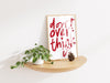 Don't Overthink It Quote Print, Red Dorm Wall Art (Digital Download)