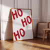 HO HO HO Christmas Wall Art, Modern Festive Decor (Digital Download)