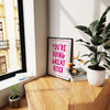 You're Doing Great Bitch Printable Wall Art Hot Pink Wall Art Girly Apartment Aesthetic Manifestation Prints Teen Girls Affirmation Poster