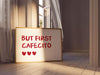 But First Cafecito Wall Art Print Minimalist Poster Spanish Kitchen Decor Trendy Coffee Wall Art Cafecito Printable Wall Art Red Horizontal