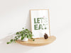 Let's Eat Sign Kitchen Typography Print Modern Kitchen Wall Art Printable Aesthetic Kitchen Decor Kitchen Wall Art Sage Green Kitchen Poster