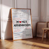 Positive Money Affirmations Money daily affirmations wall art Printable Money Manifestation Manifest Wall Art Financial Affirmation Prints