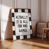 Game Fun Art Prints, Funny Quote Bedroom Print, Funky Apartment Poster, Black And White College Dorm Decor, Over Couch Wall Decor