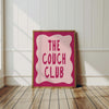 The Couch Club Print Above Couch Wall Art Printable Cute Apartment Minimalist Wall Art Aesthetic Lazy Poster Girly Pink Wall Art