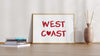 West Coast Wall Art Coastal Cowgirl Wall Art Red Text Poster Decor Coconut Girl Decor Summer Aesthetic Trendy Printable Wall Art Horizontal