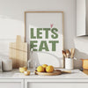 Let's Eat Sign Kitchen Typography Print Modern Kitchen Wall Art Printable Aesthetic Kitchen Decor Kitchen Wall Art Sage Green Kitchen Poster