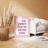 Slow Down You're Doing Fine Music Lyric Prints Encouraging Wall Art Positive Affirmation Light Pink Wall Art Minimalist Uplifting Poster