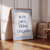 Chicago Art Print: Minimalist Wall Art, Light Blue Home Decor, Illinois Poster (Digital Download)