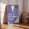 This Is My Happy Place Print: Light Purple Retro Heart Poster (Digital Download)
