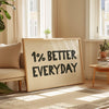 Motivational Signs for Office Decor 1% Better Everyday Art Dopamine Decor Printable Work Quote Inspirational Workplace Print Horizontal