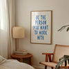 Motivational Sign for Office Decor Be The Person You Want To Work With Cubicle Decor Blue Printable Work Quote Inspirational Workplace Print